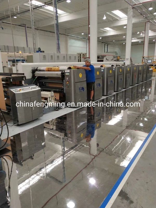 Máquina de impresión flexográfica de rodillo a rodillo con diámetro de rodillo de 100 mm y 4 colores