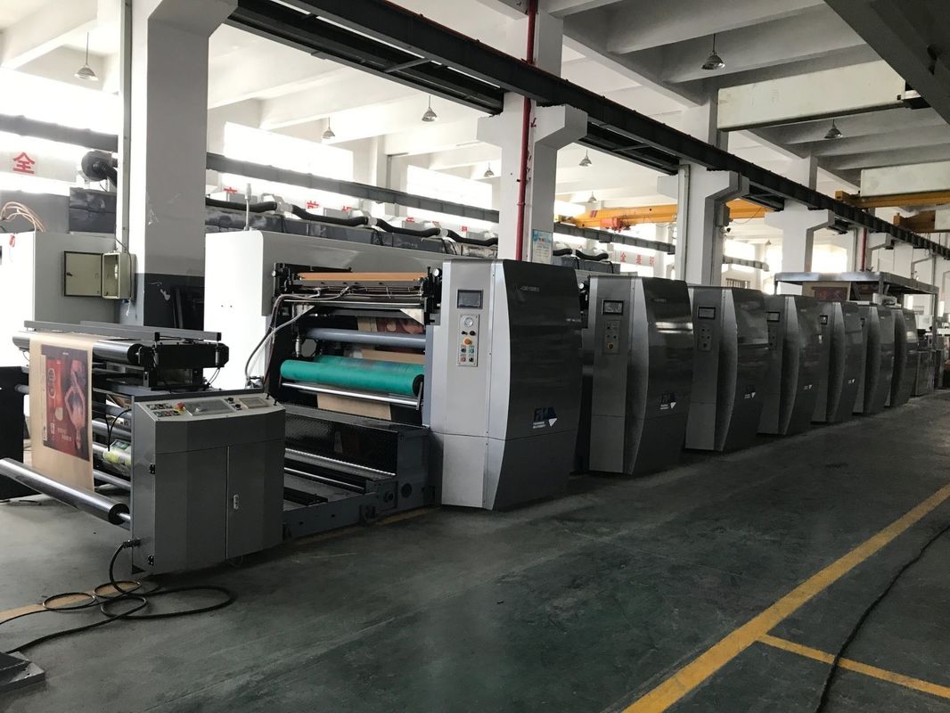 Impresora de papel Kraft totalmente automática con tinta a base de agua de 6 colores tipo pétalo