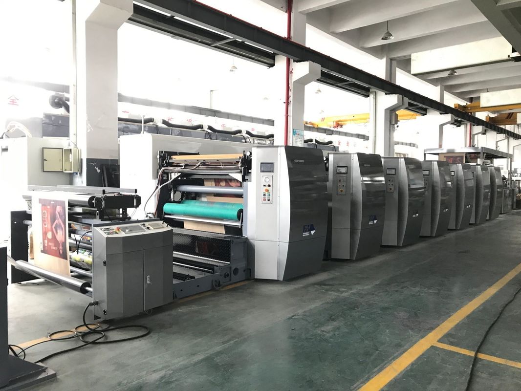 Impresora de papel Kraft totalmente automática con tinta a base de agua de 6 colores tipo pétalo