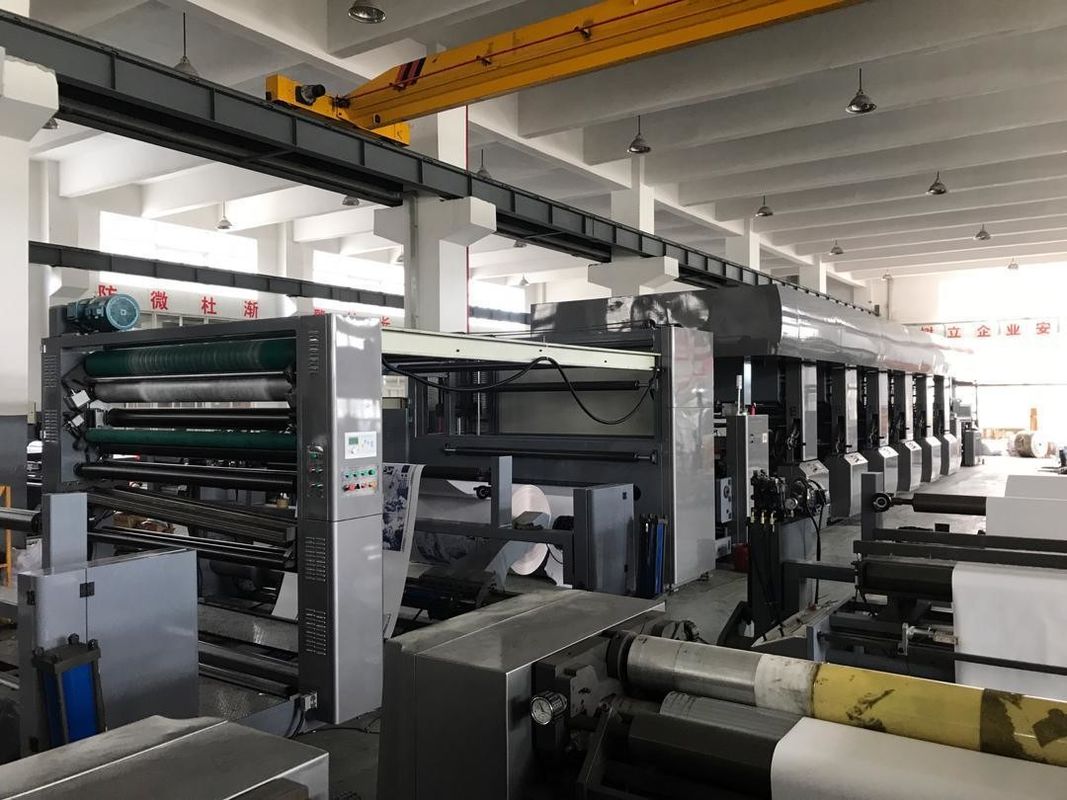 Máquina de impresión flexible de cartón de papel de gama amplia con fuente de alimentación de 380V 3pH 50Hz y 7 colores