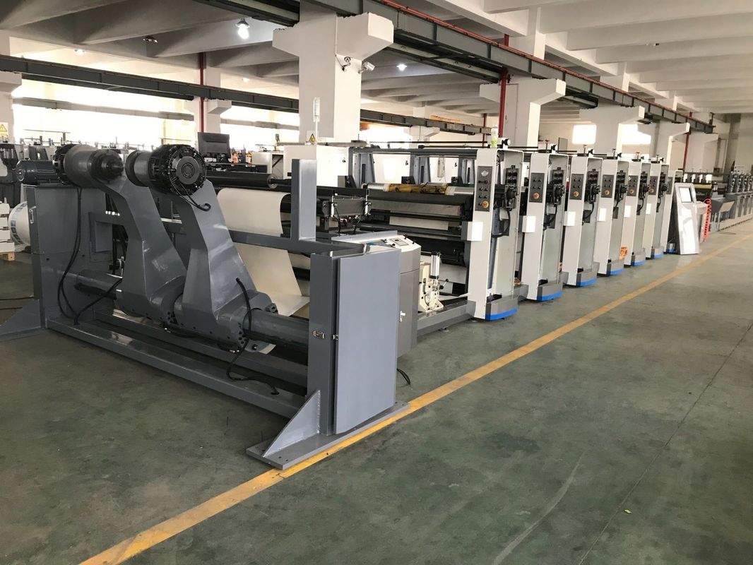 Máquina de impresión doble flexo recubierta en PE con diámetro de rodillo de 100 mm y secador UV IR