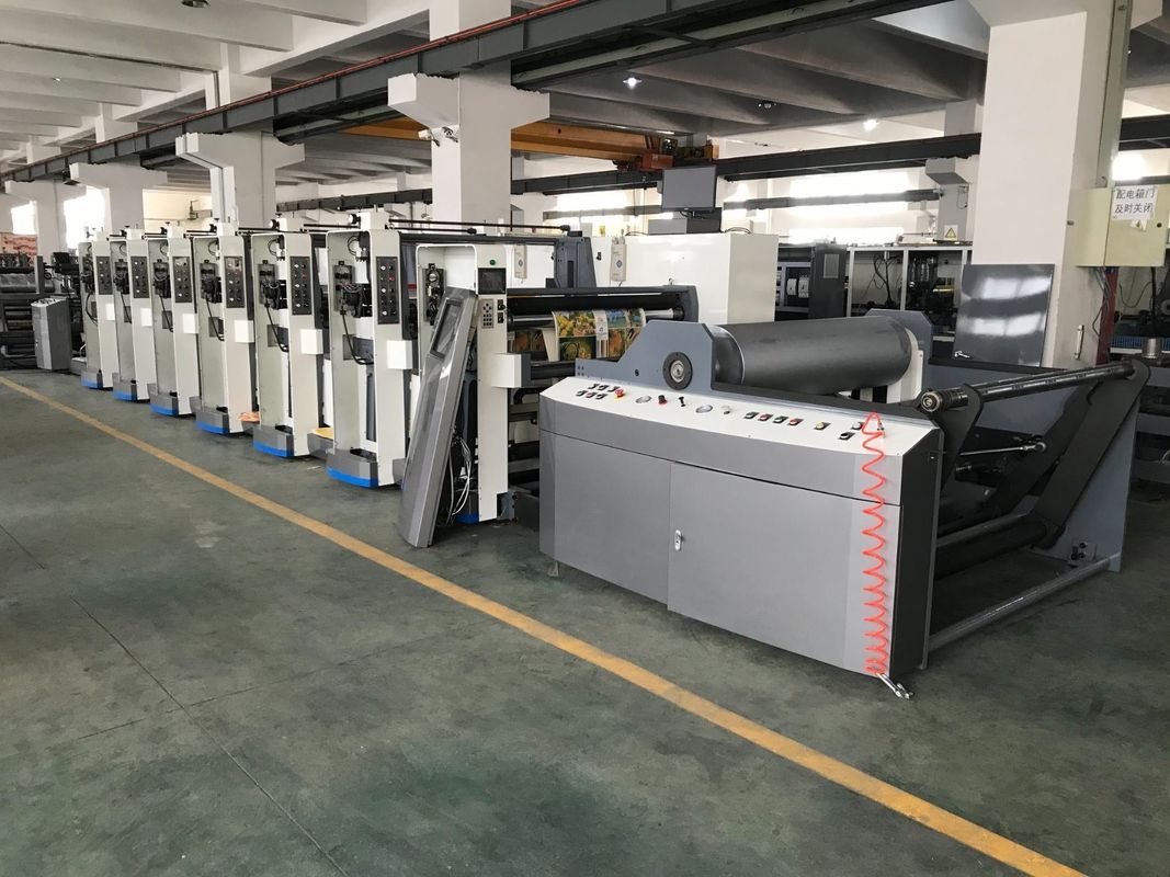 Máquina de impresión doble flexo recubierta en PE con diámetro de rodillo de 100 mm y secador UV IR