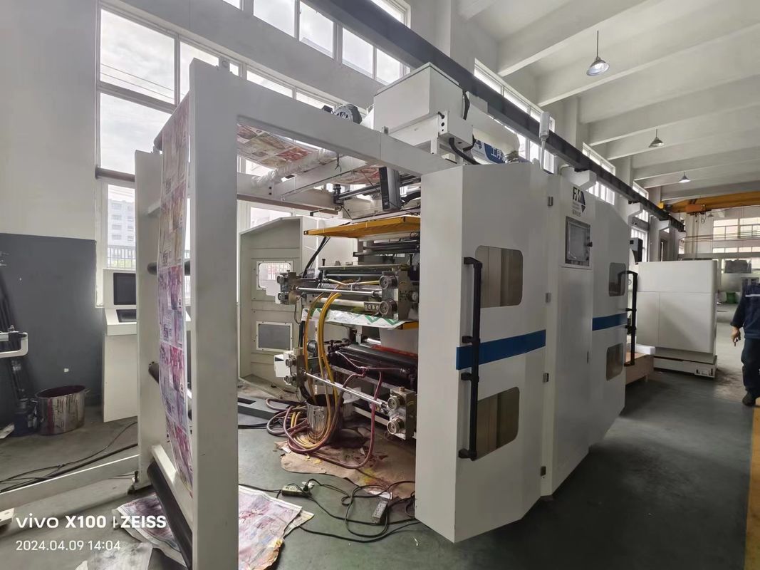 Máquina de impresión flexográfica en cascada de tipo vertical para materiales no tejidos de papel