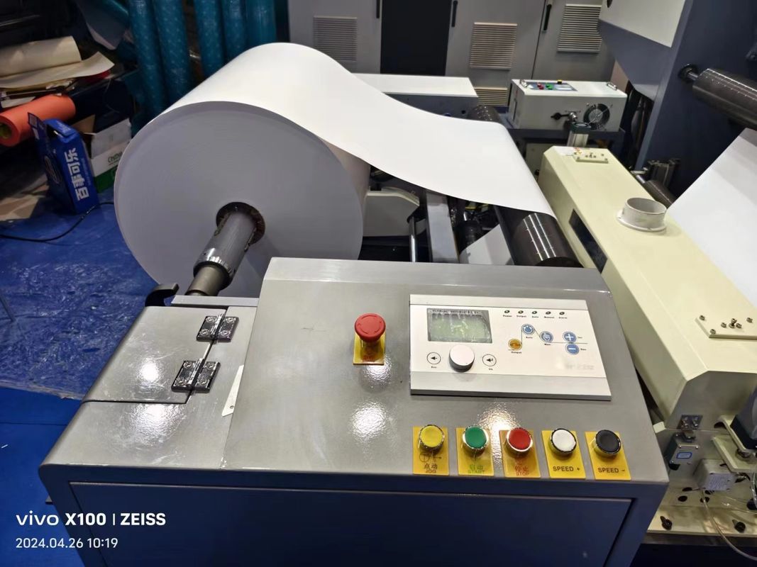 Máquina de impresión flexo tipo manga para el proceso de secado y rebobinado de impresión en un solo paso