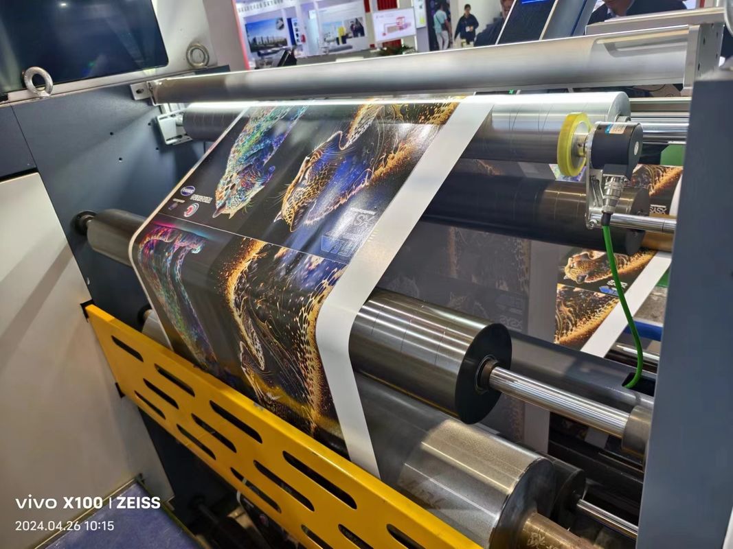Máquina de impresión flexo de tipo manga con controlador automático de freno de polvo magnético