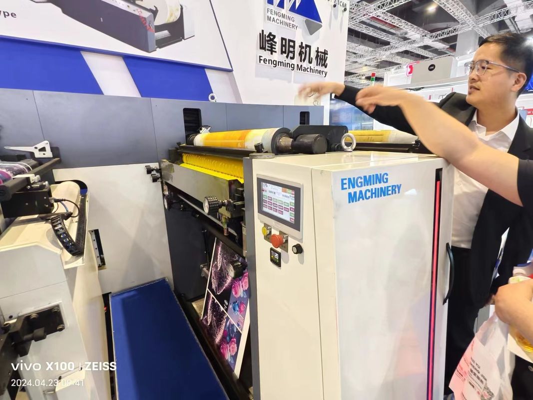 Máquina de impresión flexo de manga de paso único con secador IR y rebobinado para mayor comodidad