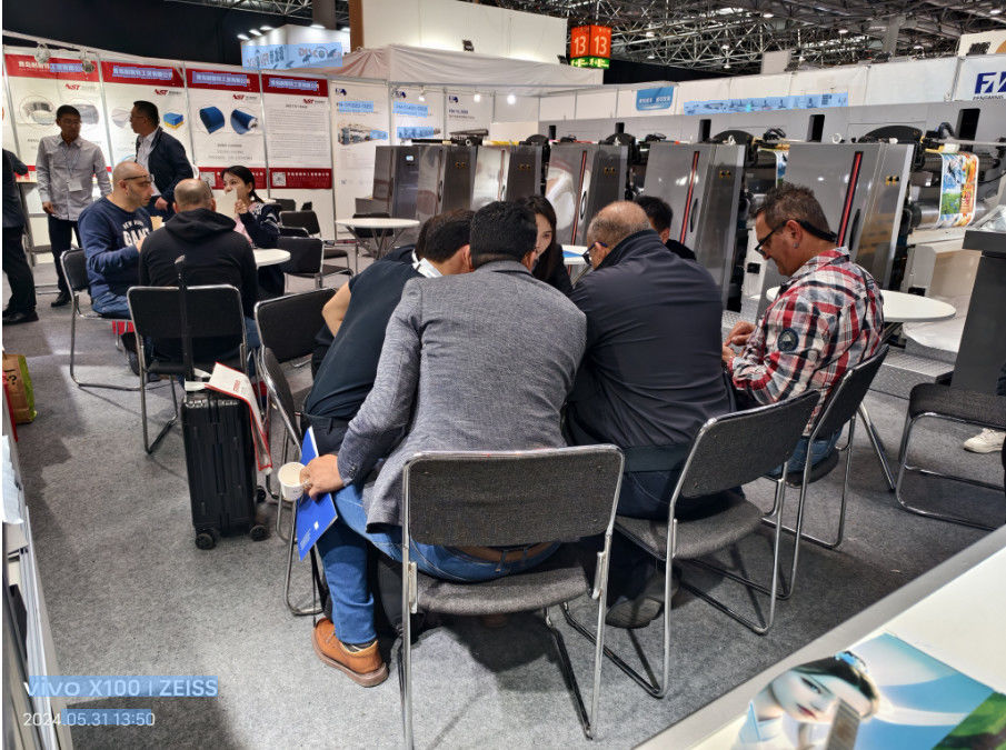 Máquina de impresión flexo de tipo manga controlada por PLC con anchura de impresión máxima de 1000 mm
