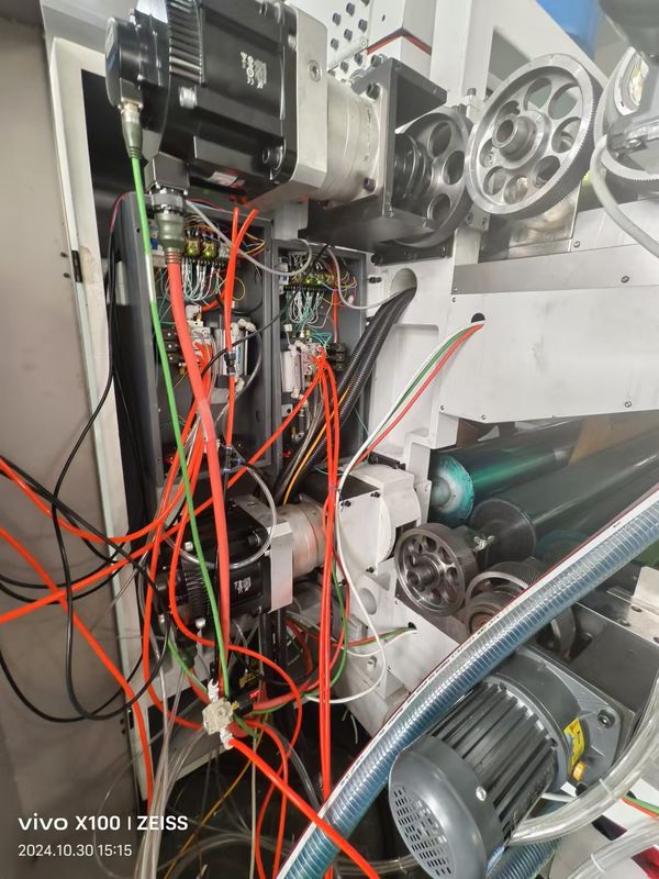 Máquina de impresión flexo de registro de color en cascada con botones de correr / detener
