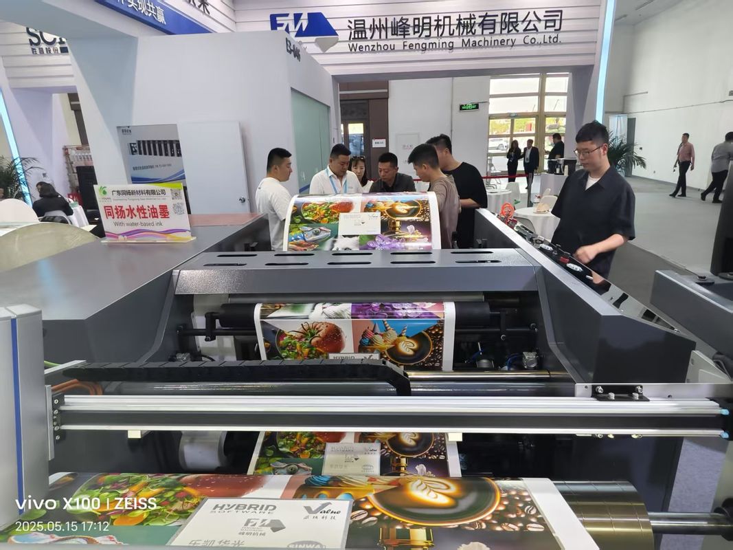 Máquina de impresión flexográfica en línea con servomotor completo, modelo de pétalo, rollo a rollo, de alta calidad y automática