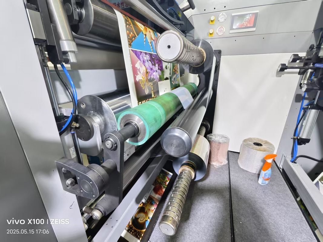 Máquina de impresión flexográfica en línea con servomotor completo, modelo de pétalo, rollo a rollo, de alta calidad y automática