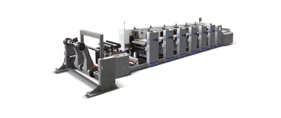 Máquina de impresión doble flexo recubierta en PE con diámetro de rodillo de 100 mm y secador UV IR
