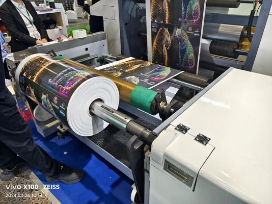 Máquina de impresión flexible de manga con sistema de servoconducción para impresión de alta velocidad
