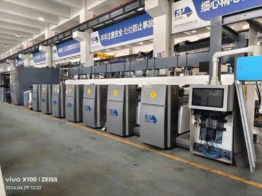 Máquina de impresión flexográfica FM-CS de 240 m/min de servocontrol con diámetro de rodillo de 100 mm